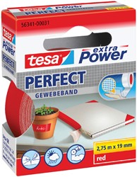 Plakband Tesa textiel 19mmx2.75m rood