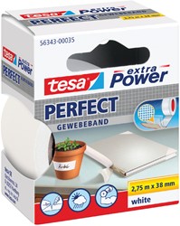 Plakband Tesa textiel 38mmx2.75m wit