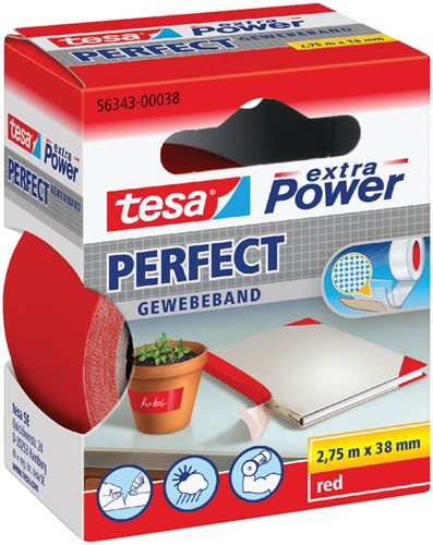 Textieltape tesa® extra Power Perfect 2.75mx38mm rood