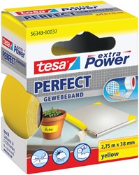Plakband Tesa textiel 38mmx2.75m geel