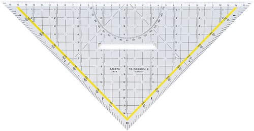 Geodriehoek Aristo 1648/2 325mm met greep transparant