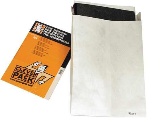 Envelop CleverPack Tyvek C4 229x324mm zelfklevend wit pak à 10 stuks-2