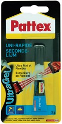 Secondelijm Pattex ultra gel tube 3gram op blister