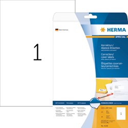 Etiket HERMA 4230 210x297mm A4 correctie wit 25stuks