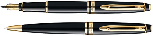 Balpen Waterman Expert black lacquer GT medium-2