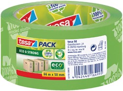 Verpakkingstape tesapack® Eco & Strong 66mx50mm groen bedrukt