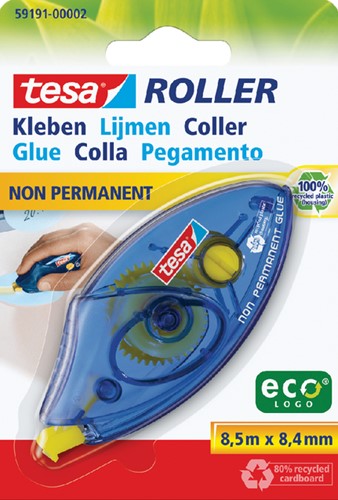 Lijmroller tesa® ecoLogo® niet permanent op blister