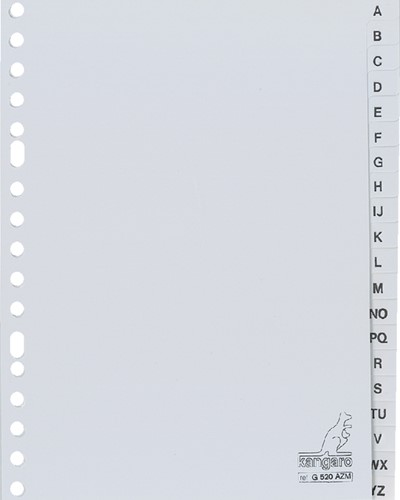 Tabbladen Kangaro A5 17-gaats G520AZM alfabet grijs PP-2