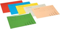 Vouwmap Secolor met tabrand A4 100% gerecycled karton 250gr Blauw-3