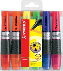 Markeerstift STABILO Luminator XT 71/6 assorti etui à 6 stuks