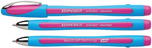 Balpen Schneider Slider Memo extra breed roze