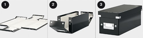 Ladenkast Leitz WOW Click & Store 4 laden gerecycled karton wit-3