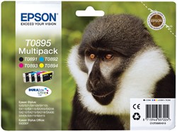 Inktcartridge Epson T0895 zwart + 3 kleuren