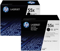 Tonercartridge HP CE255XD 55X zwart 2x HC