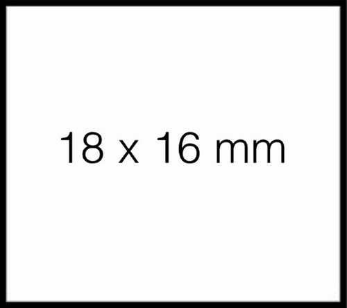 Prijsetiket 18x16mm Sato Duo 16 afneembaar wit