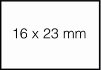 Prijsetiket 16x23mm Sato Duo 20 afneembaar wit