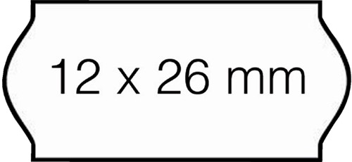 Prijsetiket 12x26mm Open-Data C6 afneembaar wit