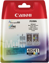 Inktcartridge Canon PG-40 + CL-41 zwart + kleur