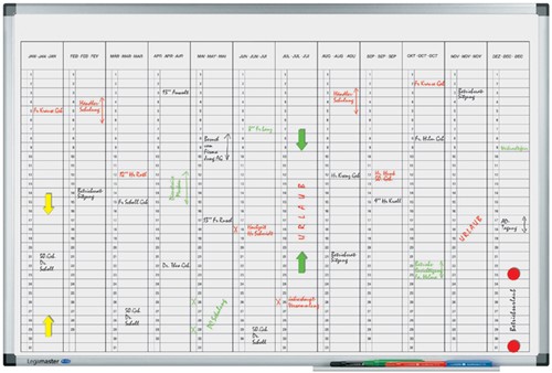 Planbord Legamaster premium jaarplanner verticaal 60x90cm