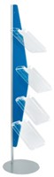 Folderhouder Helit gebogen vloer 4xA4 blauw-2