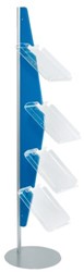 Folderhouder Helit gebogen vloer 4xA4 blauw