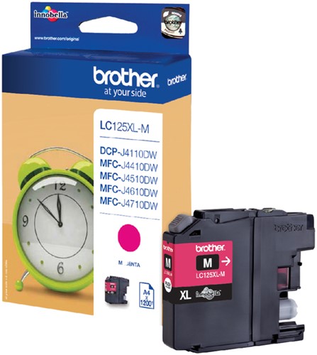 Inktcartridge Brother LC-125XLM rood