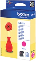 Inktcartridge Brother LC-121M rood