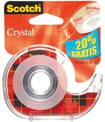 Plakband Scotch 600 19mmx25m Crystal Clear + handafroller