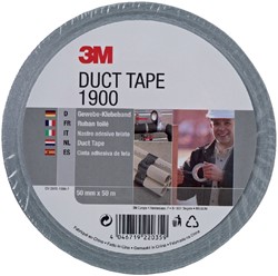 Plakband 3M 1900 Duct Tape 50mmx50m zilver