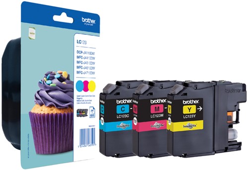 Inktcartridge Brother LC-123RBWBP 3 kleuren