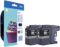 Inktcartridge Brother LC-123BKBP2 zwart 2x