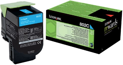 Tonercartridge Lexmark 80C20C0 prebate blauw