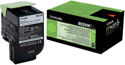 Tonercartridge Lexmark 80C2HK0 prebate zwart HC