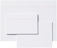Systeemkaart Aurora 130x80mm lijn met rode koplijn 210gr wit 100 vel-1
