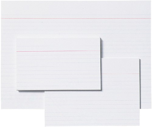 Systeemkaart Aurora 130x80mm lijn met rode koplijn 210gr wit 100 vel-1