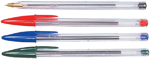 Balpen Bic Cristal medium assorti in tubo verpakking