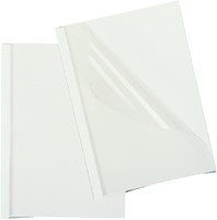 Thermische omslag GBC A4 4mm transparant/wit 100 stuks-1