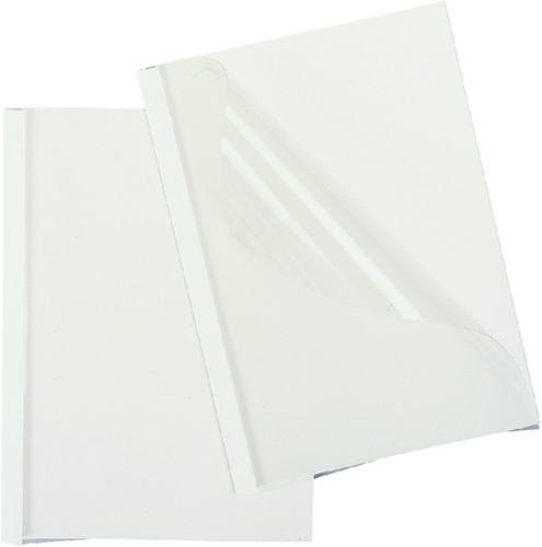 Thermische omslag GBC A4 4mm transparant/wit 100 stuks-1