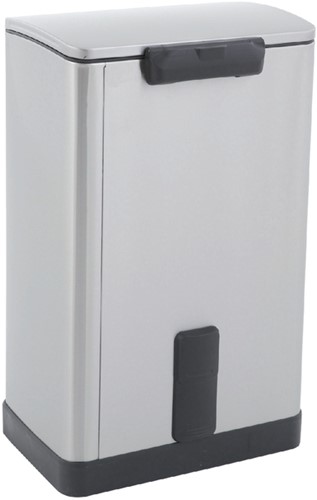 Afvalbak EKO E-Cube pedaalemmer 40liter RVS-1