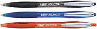 Balpen Bic Atlantis soft metalen clip clic medium zwart-2