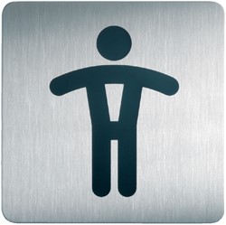 Infobord pictogram Durable 4954 vierkant wc heren 150mm