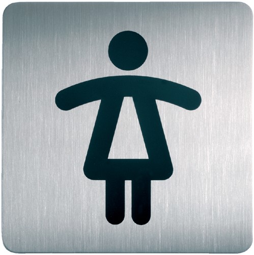 Infobord pictogram Durable 4956 vierkant wc dames 150mm