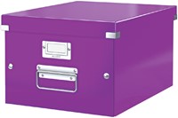 Opbergdoos Leitz Click & Store WOW middel gerecycled karton 281x200x370mm paars