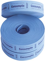 Consumptiebon Combicraft 57x30mm 2-zijdig 2x1000 stuks blauw