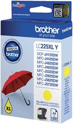 Inktcartridge Brother LC-225XLY geel