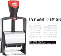 Woord-datumstempel Colop Heavy Duty 2000/WD Classic Line 12 teksten rood-3