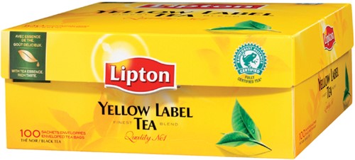 Thee Lipton yellow label zonder envelop 100x1.5gr