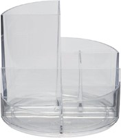 Pennenkoker MAUL roundbox 7 vakken Ø140x125mm transparant