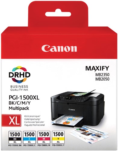 Inktcartridge Canon PGI-1500XL zwart + kleur