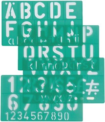 Lettersjabloon Linex 50mm hoofdletters/letters/cijfers